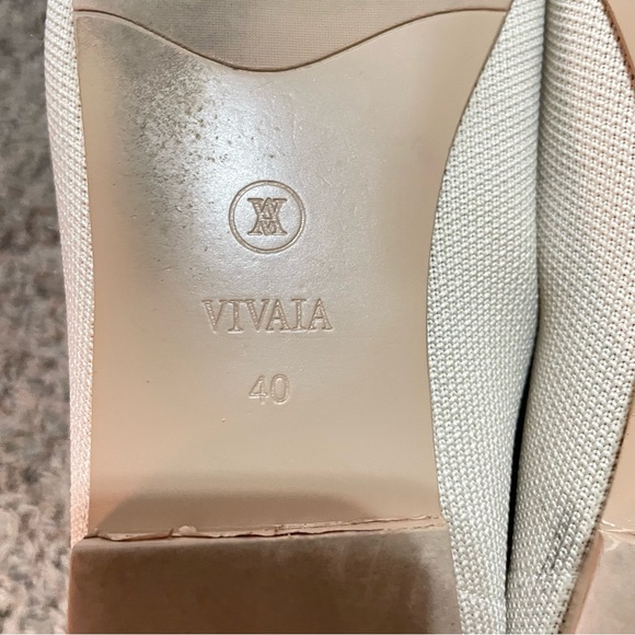 Vivaia Monica Pointed Toe Loafers Womens‎ Size US9/40EU Cream Ivory Flats Shoes - Picture 10 of 15
